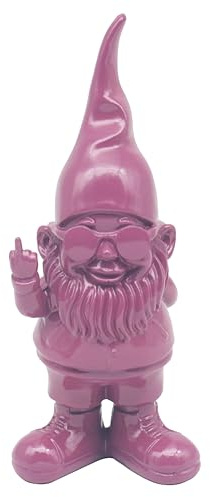 Lesser & Pavey Gnomes Home Decor Figurines & Ornaments For Home & Office | Decorative Home Accessories Statues For Indoor & Outdoor | Lovely Gifts for Women & Men Swearing Purple 15 Cm