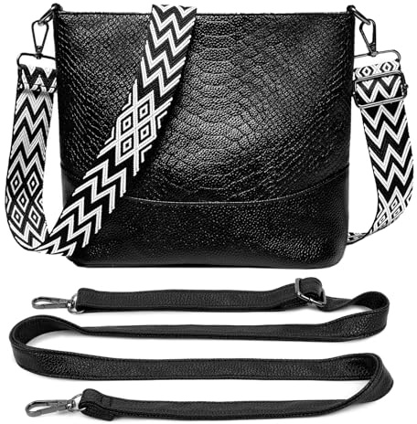 Srvak Sac a Main Bandoulière Femme Avec, PU Sac Bandoulière Femme Cuir Avec Multi-Poches