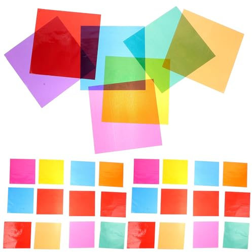 DIYEAH 112pezzi Cellophane Quadrato Fogli di Cellophane per Incartare Caramelle Lavori Artigianali Imballaggi Aule o Eventi Festivi