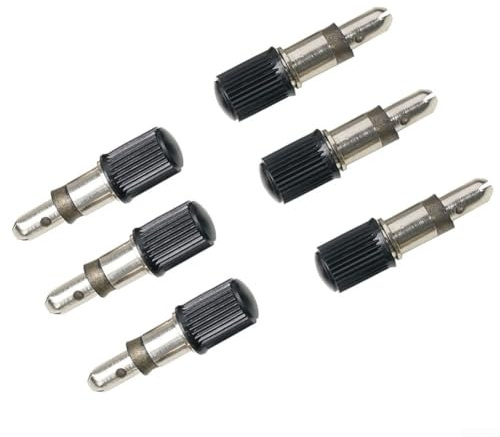 Jotekonoby Blitzventil - Tapón antipolvo de aire para válvula de bicicleta compatible con válvulas Dunlop, inserto de cocodrilo con estándar para bicicletas con bombas 4 (6 unidades)