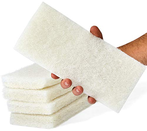 Non-Scratch, Super Long-Lasting Scrubbing Pad 5 pk, 10x4.5in. Best Reusable Multipurpose Scouring Sponge for Home Surfaces. Perfect Pro Grade Multi-Surface Scrubber Pads for Light-Duty Indoor Cleaning