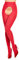 GLAMORY Damen Ouvert 60 Ouvert-strumpfhose Strumpfhose, Rot, XXL Große Größen EU