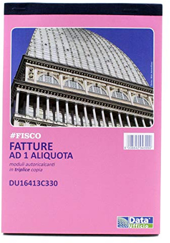 BLOCCO FATTURA A5 AD 1 ALIQUOTA 3 COPIE DU16413C330