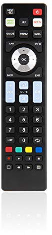 Ewent EW1576 - Telecomando di Ricambio per TV e Smart TV Lg, Samsung, Sony, Panasonic e Philips. Funziona con Tutti i Televisori LCD LED Hdtv 3D Smart TV il Telecomando Sostitutivo Ideale