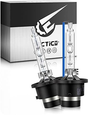 TECTICO D4S Xenon Glödlampa 35W 8000K Ultra Cool Blå +300% Mer Ljusstyrka 12V Bil HID Strålkastare Glödlampa Auto Light Lamp, 2 Styck