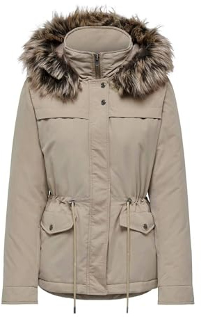 ONLY ONLNEWSTARLINE AW Parka CC OTW - Abrigo de teca, talla S, Weathered Teak, S
