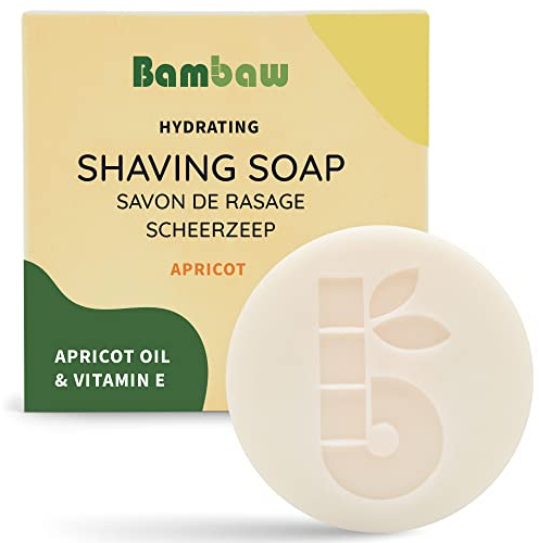 Bambaw | Sapone da barba per donna | 80g | Sapone depilazione olio di albicocca e vitamina E | Sapone solido barba | Sapone naturale | Sapone artigianale | Sapone vegetale | Sapone barba albicocca