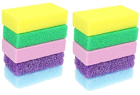 minkissy Pierre à Pédicure pour Enlever Peau Sèche et Callosités en Voyage ou Salle de Bain Couleur Aléatoire en Pu 10pcs Râpe pour Soin des Pieds