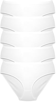 ALYA UNDERWEAR Premium Underkläder för Kvinnor, Ekologisk Bomull, Medelhöga Underbyxor, Andningsbara byxor för Damer, Flerpack, Bekväma, Töjbara Damtrosor