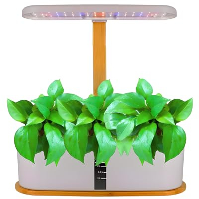 Kavolet Hydroponisches Anzuchtsystem, 20W 72 LED Wachstumsleuchte, Indoor Kräutergarten Set, Vollspektrum Pflanzenlicht, 10 Pods, Smart Garden für Zuhause, Keimungs-Kit für Gemüse, Blumen, Obst