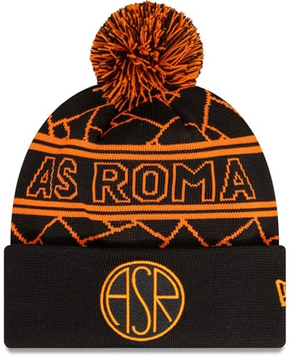 New Era Vintertofsmössa – sportmössa AS Rom, svart, one size