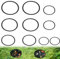 Giantree 10 anillos flotantes para plantas, 5 tamaños, alimento para acuario, estanque, de espuma, para mantener o separar plantas flotantes (negro)
