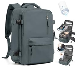 SZLX Sac à Dos Sous Vide Bagage à Main Pour Femmes, Sac à Dos Airbag Avec Système De Vide Pour Le Voyage, Ryanair Travel Ruscksack Taille Cabine Avec Pompe étanche Valise Sous Vide Pour Homme