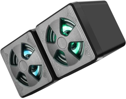 SEWACC Usb Led Speakers Mini Bass Subwoofer Portable Multimedia Audio for Laptop and Desktop Computer Home Office Black