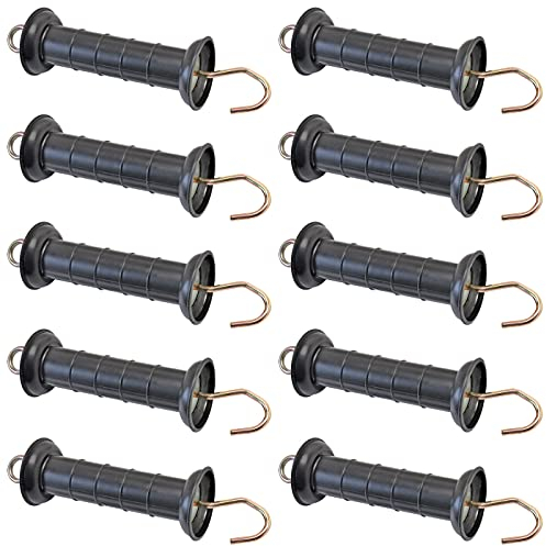 VOSS.farming 10x Torgriff mit Haken für Weidezaun, extra stabil, mit Zugbegrenzung, Torhaken, Weidezaun