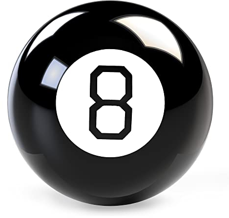 WICKED GIZMOS Magic 8 Ball – Classic Retro Novelty Mystic Gadget Answers Questions about Romance, Friendship, School, Work - Fun Gift Features More Than 15 Answers and Predictions (Black)