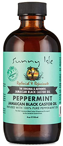 Sunny Isle - Jamaicansk svart ricinolja med pepparmynta, 118 ml