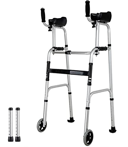 SEVEEZ Armstütze Gehhilfe, Gehbock Mit Rädern, Senioren Erwachsene Rollend Rehabilitations-Hilfsmittel, Aluminium, Höhenverstellbar