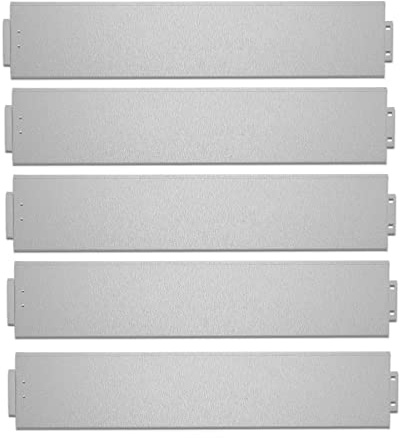 SUBTLETY Bordi per Prato in Metallo Bordatura per Letto Zincato per Falciatura Bordo per Giardino Flessibile da 35m Bordi per Aiuole a Palizzata per Frutteti Prti, Argento (100x15cm, 35 pz.)