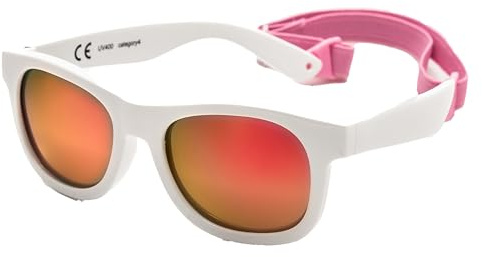 Kiddus Lunettes de Soleil Bébé 6 à 24 Mois, Polarisées CAT4 UV400, Fille Garçon 6 12 18 24 Mois 1 An 2 Ans, Très Flexibles et Légères, TPE Sans BPA, Certification CE