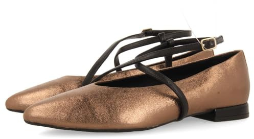 GIOSEPPO TURKEVE, Scarpe Piatte Mary Jane Donna, Bronzo, 39 EU, Oro, 39 EU