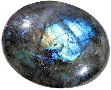 dssmboom Pierres de préoccupation en Labradorite irrégulière pour la Relaxation, l'anxiété et Le Stress, Pierre de Poche polie pour la méditation et l'équilibrage des Chakras
