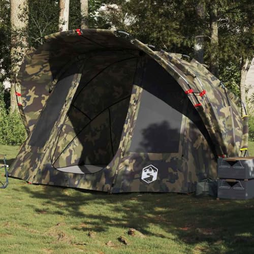 Rantry Tenda da Pesca per 5 Persone Mimetica Impermeabile, Tenda Campeggio, Tenda Spiaggia, Tenda Trekking MODEL-4009394