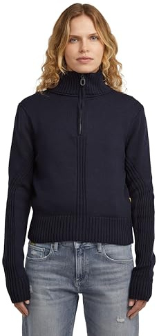 G-STAR Suéter de punto Milano Half Zip para Mujer, Azul (osaka blue D27818-D631-3873), XL