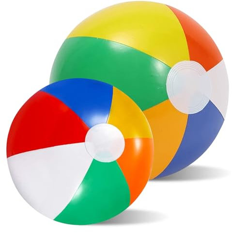HTTDSLF 2 Pezzi Pallone Gonfiabile Spiaggiaa, Palloni da Spiaggia Gonfiabili, Pallone da Spiaggiaa, Palla Gonfiabile per Festa in Spiaggia Festa in Piscina Attività Estive All'aperto