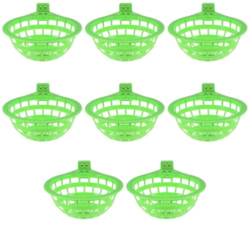BESPORTBLE 8pezzi Nido per Uccelli Domestici in Plastica Ciotola da Cova per Piccioni e Parrocchetti Nido Sospeso per Fringuelli e Canarini Design Arrotondato per Protezione delle Uova Facile