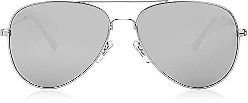 SOJOS Classic Aviator Polarized Sunglasses for Men Women Vintage Retro Style,Silver/Silver