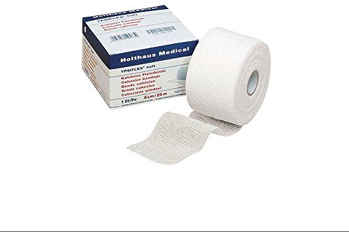 Holthaus Medical elastische Mullbinde YPSIFLEX® haft, Fixierbinde, Verband, Binde, selbsthaftend, 8cmx20m, 6St