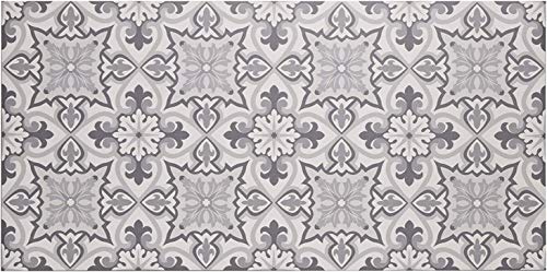 Baroni Home Tappeto Passatoia da Cucina in PVC con Fondo Antiscivolo, Tappeto Cucina Antimacchia Facile da Lavare, Tappeto Passatoia Corridoio, Grigio 120x60 cm