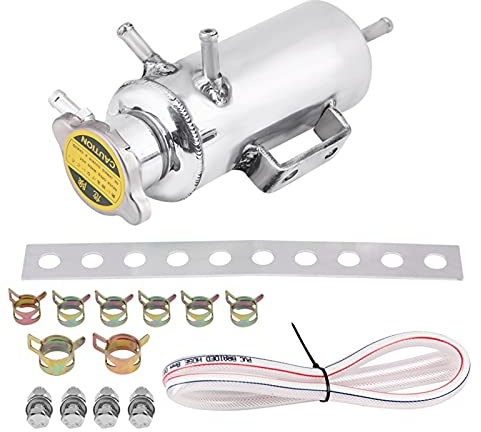 Tanque de expansión de refrigerante, depósito de refrigerante, líquido de radiador de colector de depósito de desbordamiento de SUV de coche de aluminio de 350 ml