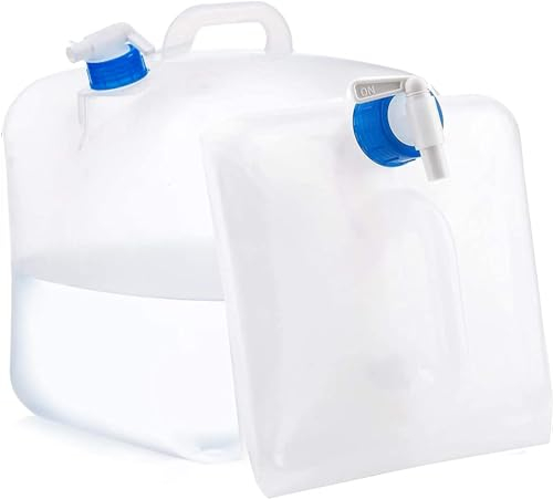10L 15L 20L Portable Collapsible Sports Water Container with Spigot, BPA Free Water Storage Jug, Foldable Hydration Canteen for Outdoor Camping Traveling Hiking & Emergency Survival Kit (10L)