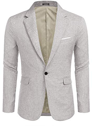COOFANDY Elegant herr kavaj fritid affärsjacka lätt kavaj kostym restposter herrjackor, LJUSGRÅ, 3XL