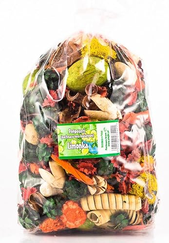 Potpourri Profumato al Lime - Pacchetto Grande 1100 ml ≈ 150-190 g | Decorazione Floreale per la Casa | Fiori Secchi per Vaso, Soggiorno, Camera da Letto, Bagno | Fragranza Sottile di Lime