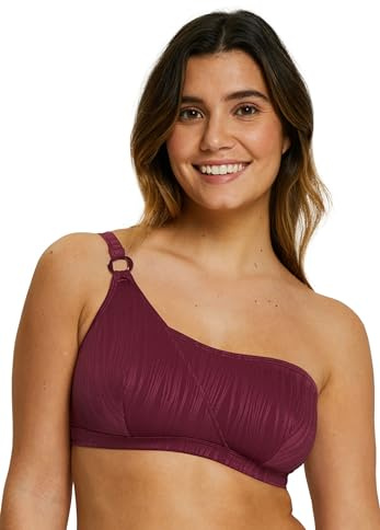 SANS COMPLEXE, Haut de Maillot de Bain Brassière sans Armatures, Modèle on Board, Rouge Rhododendron, 46