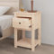 FENLAX Nachttisch aus Massives Kiefernholz 40x35x61,5 cm Braun Nachtkommode Nachtschrank Holz Schlafzimmer Möbel Nachttisch Modern Modern Bedside Table
