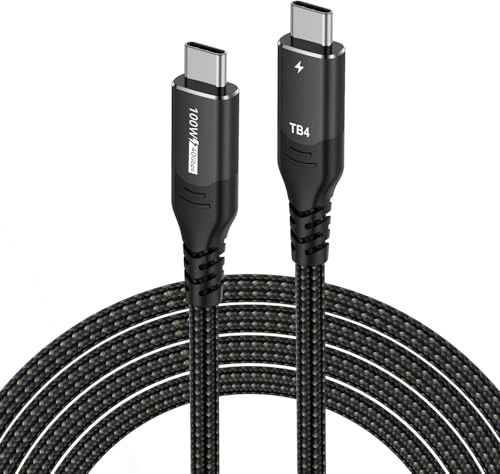 DGHUMEN USB C Thunderbolt 4 kablar 40 Gbps, snabbladdning 100 W USB 4 datakabel, 8 K@60 Hz USB C till USB C-kabel för MacBook, Dock, PSSD, iPhone 16, bärbar dator, Android bil, eGPU, 1,5 m