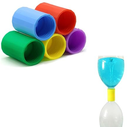 5 Connecteur de Bouteille Vortex, Adaptateurs de Bouteille Tornade en Plastique, Tube de Raccordement Tornado pour Tornades, Expériences Scientifiques, Éducatif