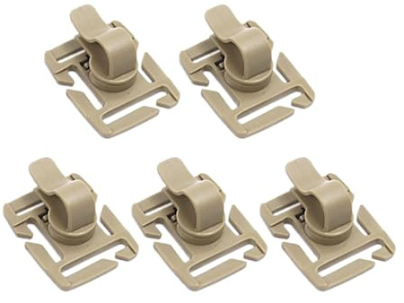 Rudiaoa Juego de 5 abrazaderas de tubo de bebida, engranaje fijo, abrazaderas de manguera de agua, mochilas, hebillas, senderismo, bolsa de hidratación