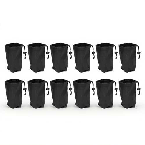YUEHISY 12Pcs Hydroponic Blackout Sleeves, Wide Mouth Mason Jar Bags for Planting, Opaque Light Blocking with Adjustable Buckles