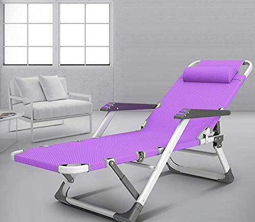 Chaise longue pliante réglable avec oreiller – inclinable pour piscine, jardin, camping – Mobilier de confort et de relaxation ultimes