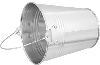 MAGICLULU Contenitore Raccolta Grasso per Barbecue in Lamiera Zincata Argento, Portatile e Leggero, Accessorio per Barbecue All'aperto e Feste