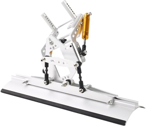 Dilwe Chasse-Neige en Aluminium RC, Pelle à Neige en Métal Légère et Portable pour Chenille 1 10 RC, avec Construction Robuste en Alliage D'aluminium, pour SCX10 90046