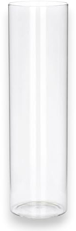 KORAT - Vaso in Vetro Trasparente Cilindrico per Fiori Portacandela Centro Tavola Decorazione Matrimonio – Design Moderno Elegante – Diametro 10 cm Altezza 40 Cm (10x40 Cm)
