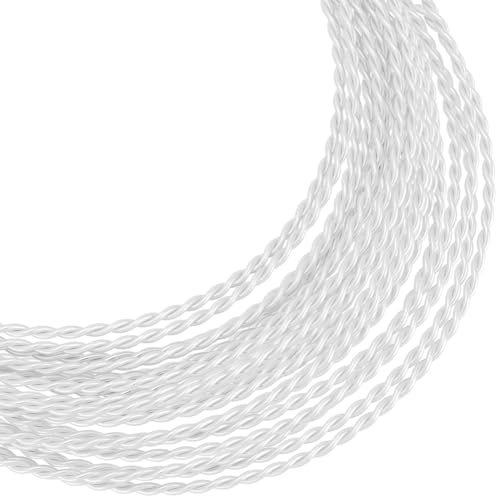 Beebeecraft 1 Rouleau de Fil Torsadé pour Bijoux 11.48 Feet 3.5M Pieds en Laiton Plaqué Argent Sterling 925 brins de Cuivre pour la Création de Bijoux et D'Ornements Loisirs Créatifs