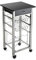 Versa Leicester Küchenwagen mit Rädern, Schubladen und Flaschenregal, Gemüsehändler, Küchenablage, Maßnahmen (H x L x B) 82 x 40 x 40 cm, Holz und Metall, Farbe: Schwarz