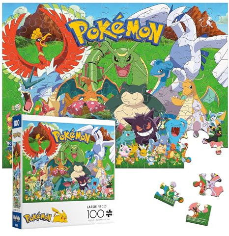 Buffalo Games Pokémon Fan Favorites, 100 Piece Jigsaw Puzzle, Kids Ages 6+